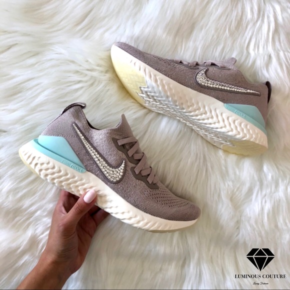 Swarovski Nike Epic React Flyknit Tan Teal - Picture 3 of 9